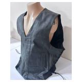 All-State Leather Riding Vest - Size 58"