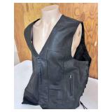 All-State Leather Riding Vest - Size 58"