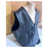 All-State Leather Riding Vest - Size 58"