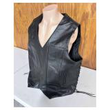All-State Leather Riding Vest - Size 54"