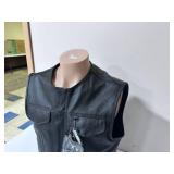 Z1R Conceal Carry Leather Vest - Size XL