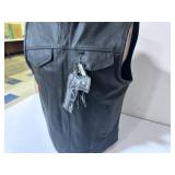 Z1R Conceal Carry Leather Vest - Size XL