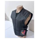 Tough - Nails Black Leather Vest Size - Small