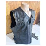 Z1R Conceal Carry Leather Vest - Size 4XL