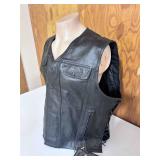 Z1R Conceal Carry Leather Vest - Size 4XL