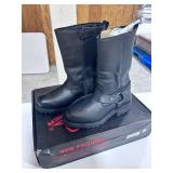 Z-1R Premium Leather Motorcycle Boots - Size 9