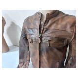ALLSTATE LEATHER Men’s Cafe Brown Vented Touring Jacket Size 40
