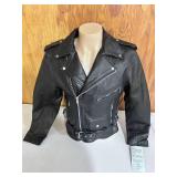 Allstate Leather Buffalo Leather Motorcycle Jacket Size 42