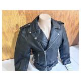 Allstate Leather Buffalo Leather Motorcycle Jacket Size 42