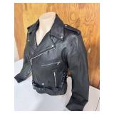 Allstate Leather Buffalo Leather Motorcycle Jacket Size 42