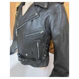 Allstate Leather Buffalo Leather Motorcycle Jacket Size 42