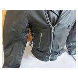 Allstate Leather Buffalo Leather Motorcycle Jacket Size 42
