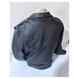 Allstate Leather Black Leather Motorcycle Jacket- Size 48