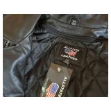 Allstate Leather Buffalo Leather Motorcycle Jacket- Size 54