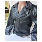 Allstate Leather Buffalo Leather Motorcycle Jacket- Size 44
