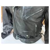 Allstate Leather Buffalo Leather Motorcycle Jacket- Size 46