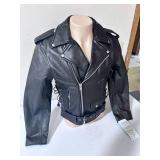 Allstate Leather Buffalo Leather Motorcycle Jacket- Size 40