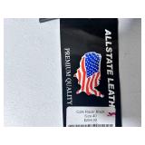 Allstate Leather Black Leather Motorcycle Jacket- Size 40