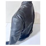 Allstate Leather Black Leather Motorcycle Jacket- Size 60