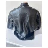 Allstate Leather Black Leather Motorcycle Jacket- Size 60