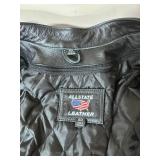 Allstate Leather Black Leather Motorcycle Jacket- Size 60