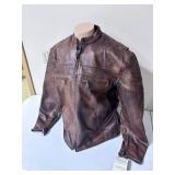 ALLSTATE Leather Men’s Cafe Brown Vented Touring Jacket Size 54