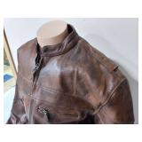 ALLSTATE Leather Men’s Cafe Brown Vented Touring Jacket Size 54