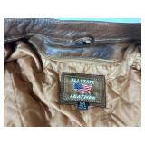 ALLSTATE Leather Men’s Cafe Brown Vented Touring Jacket Size 54