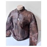 AllSTATE Leather Men’s Cafe Brown Vented Touring Jacket Size 54