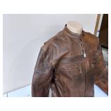 AllSTATE Leather Men’s Cafe Brown Vented Touring Jacket Size 54
