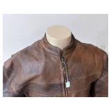 AllSTATE Leather Men’s Cafe Brown Vented Touring Jacket Size 54