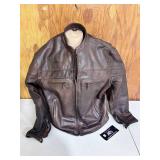 ALLSTATE Leather Men’s Cafe Brown Vented Touring Jacket Size 56