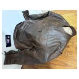 ALLSTATE Leather Men’s Cafe Brown Vented Touring Jacket Size 56