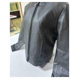 Allstate Leather Black Leather Motorcycle Jacket- Size L