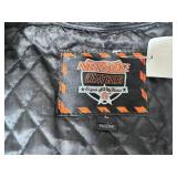 All-State Leather Black Leather Motorcycle Jacket- Size Large