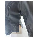 All-State Leather Black Leather Motorcycle Jacket - Size Small
