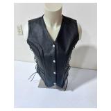 All-State Leather Riding Vest - Size Small