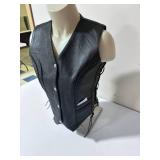 All-State Leather Riding Vest - Size Small