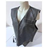 River Road Leather Riding Vest - Size 2XL