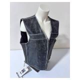 River Road Leather Riding Vest - Size 2XL
