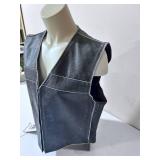 River Road Leather Riding Vest - Size 2XL