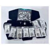 Biker Bell Lot Assorted, 39 Silver Size 21 Rings for Resale