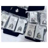 Biker Bell Lot Assorted, 39 Silver Size 21 Rings for Resale