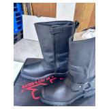 Z-1R Premium Leather Motorcycle Boots Size 9