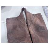 All - State Leather Brown Belt Less Chaps - Size XL