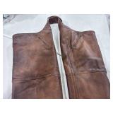 All - State Leather Brown Belt Less Chaps - Size XL