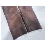 All - State Leather Brown Belt Less Chaps - Size XSmall