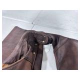 All - State Leather Brown Belt Less Chaps - Size XSmall