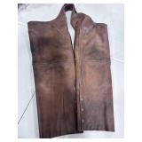 All - State Leather Brown Belt Less Chaps - Size XSmall