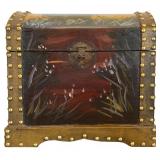 Vintage Native American Hand Painted Small Decorative Chest